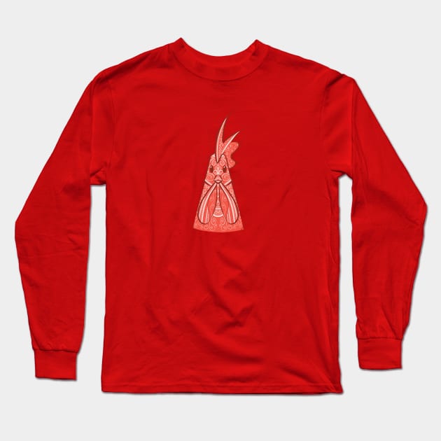 Rooster - Chinese Zodiac - Animal Drawing Long Sleeve T-Shirt by Red Fody